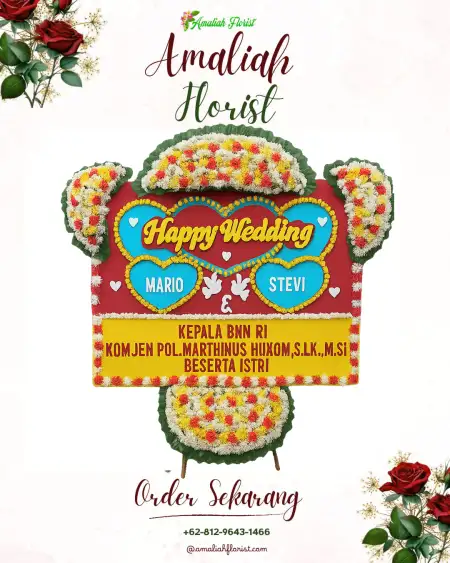 Papan Bunga Pernikahan Weden